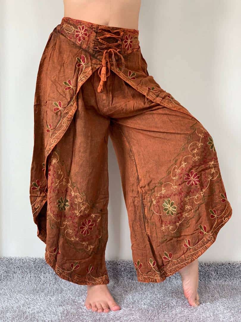 lakkar haveli Indian Women's Ladies Plus Size Alibaba Harem Trousers Baggy  Satin Silk Yellow (32-40) at Amazon Women's Clothing store