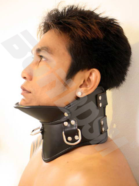 Strict Leather Padded Leather Locking Posture Collar 