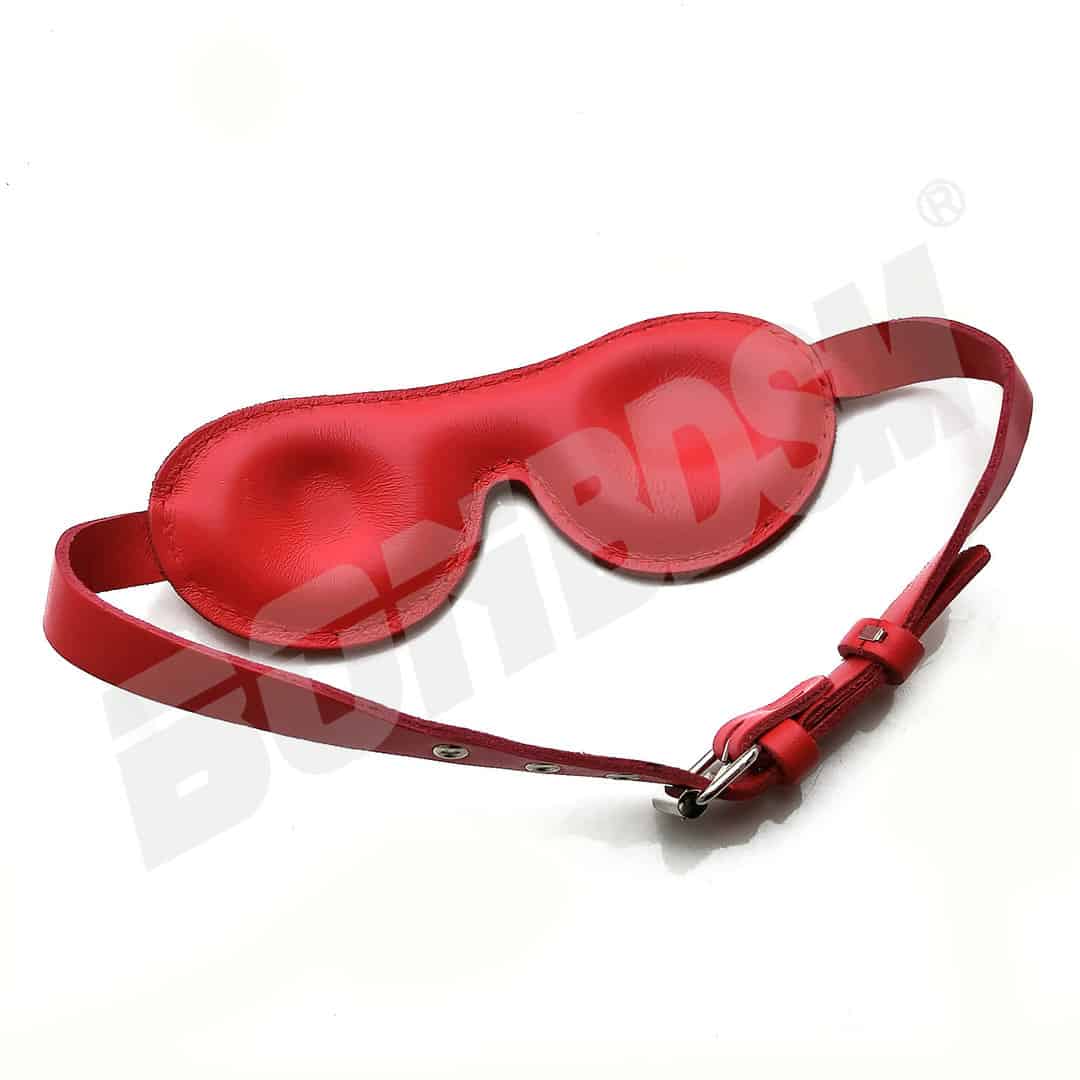 Blindfolds Leather Soft Padded Blindfold for Fetish BDSM Play