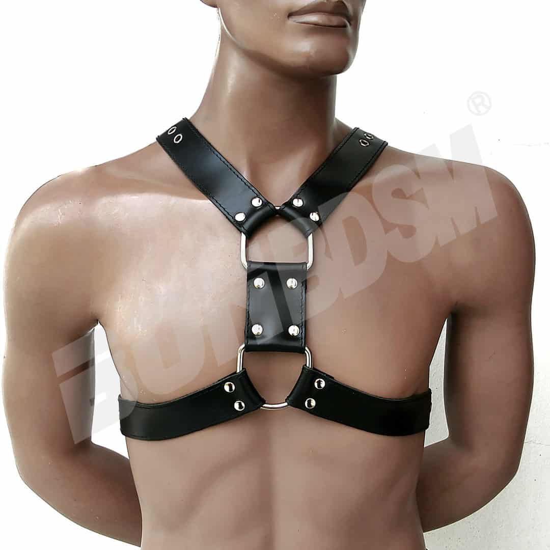 Bondage Chest Harness, HEAVY-DUTY genuine leather, BDSM fetish