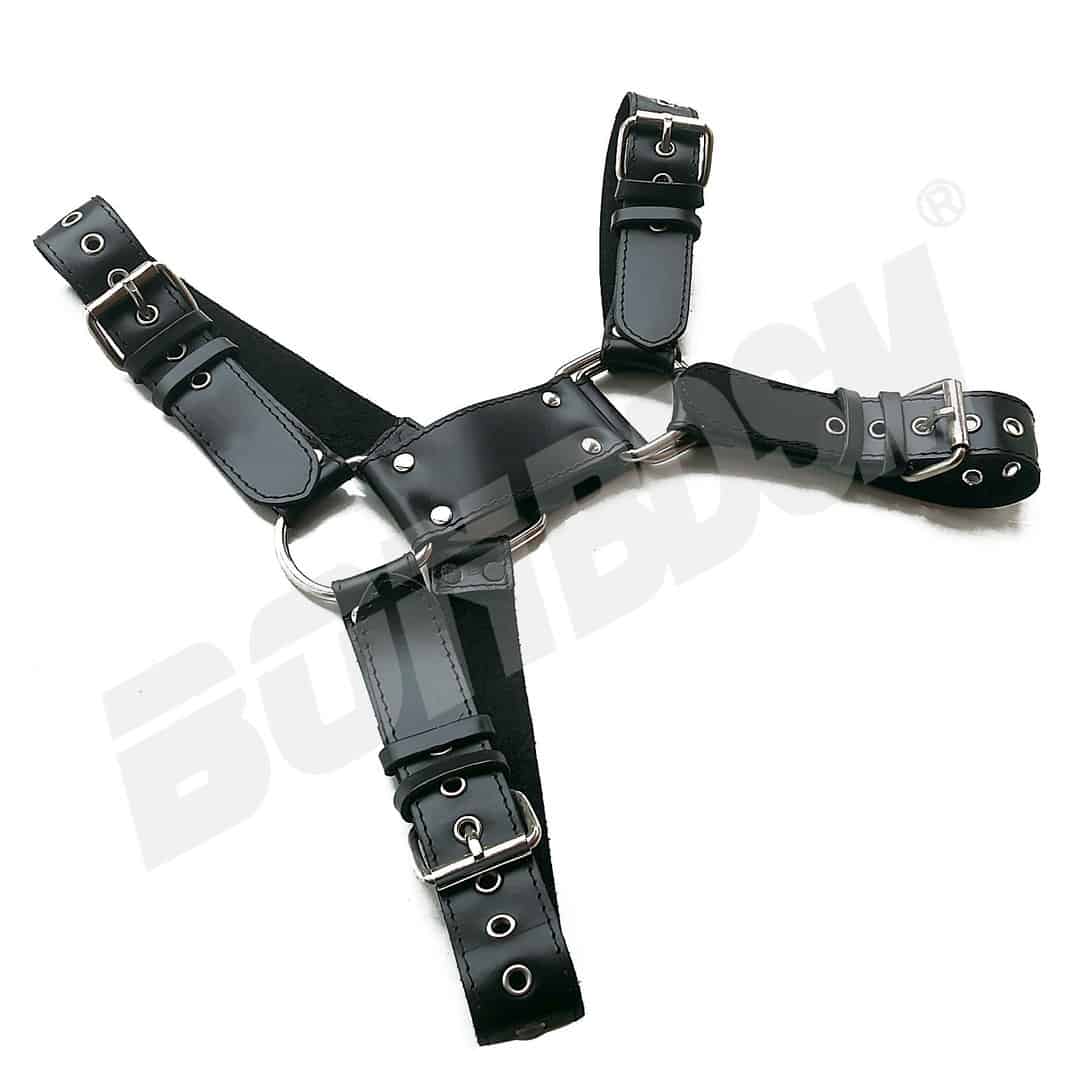 Bondage Chest Harness, HEAVY-DUTY genuine leather, BDSM fetish restraints  suspenders, Mature - LaFactory