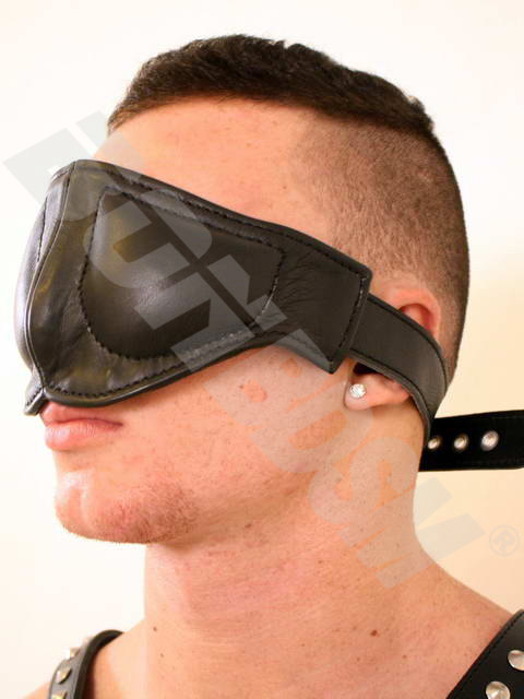 Blindfolds Leather Soft Padded Blindfold for Fetish BDSM Play