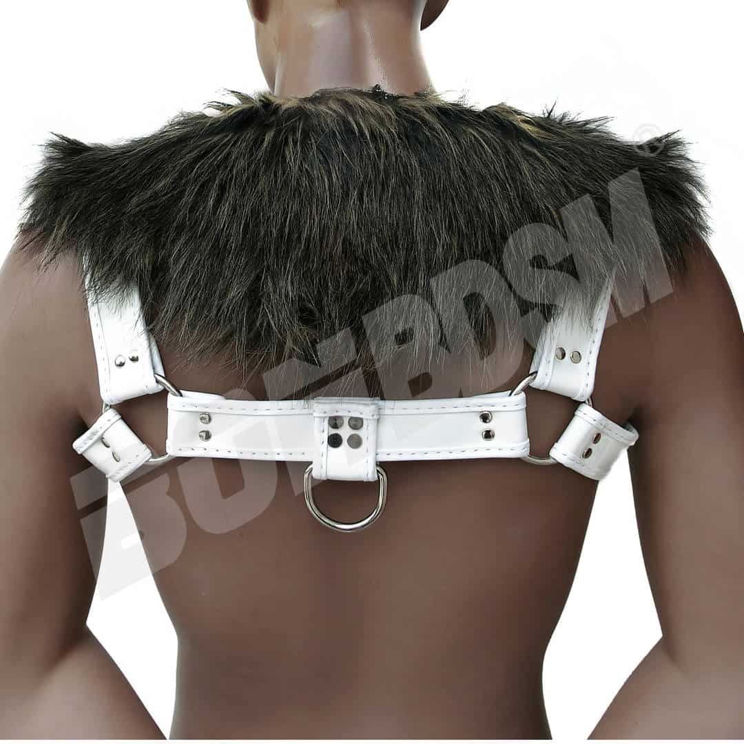 Men's Bulldog Chest Harness,HEAVY DUTY brown genuine leather,fetish play  bdsm