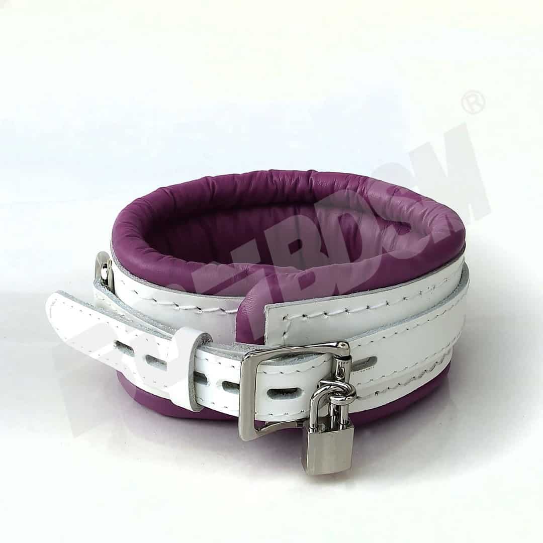 Wide Bondage Restraints Wrist, Ankle Cuffs Super Heavy, Padded, Real  Leather ANY COLOR 