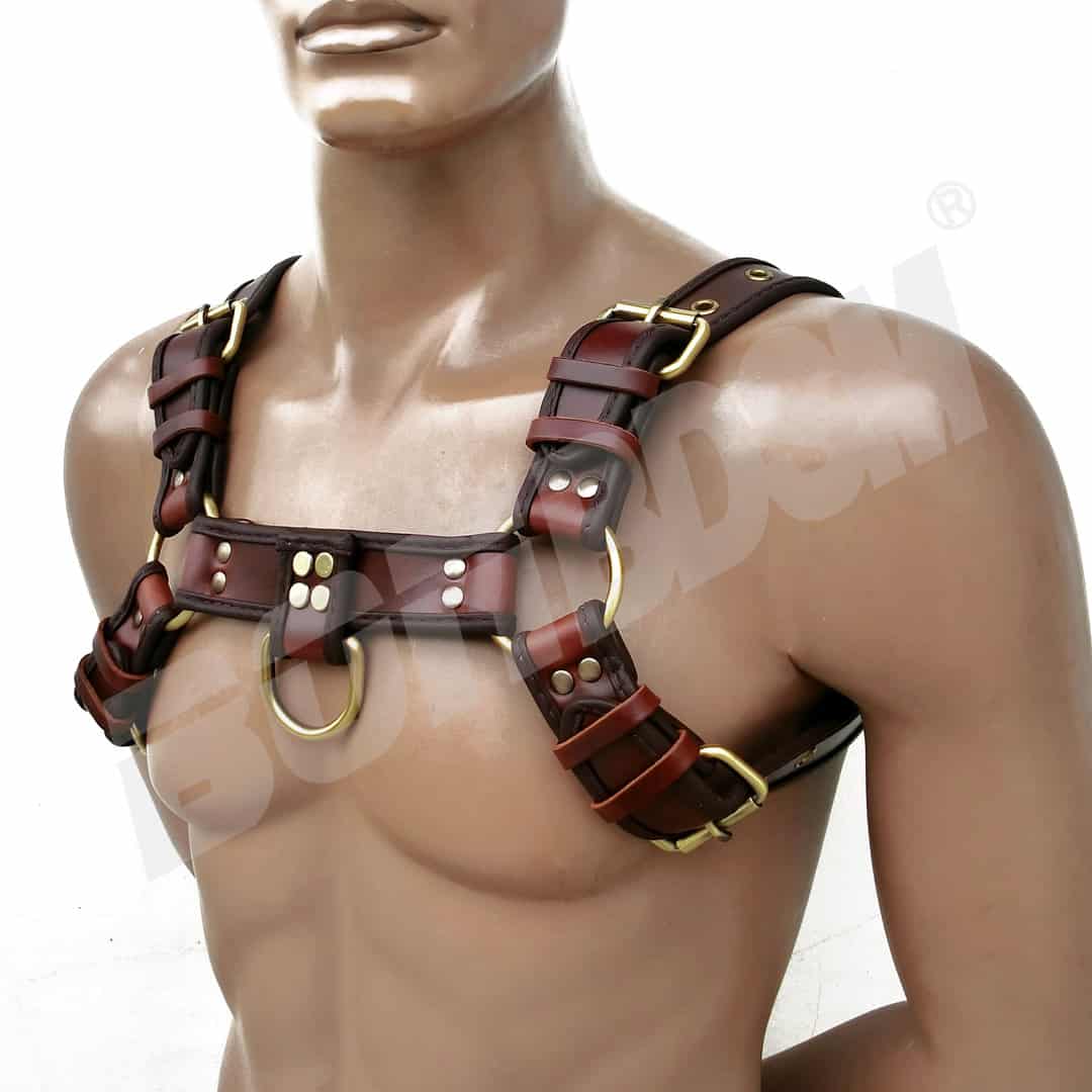 Mens Chest Harness of Genuine Leather Original Body Belt for 