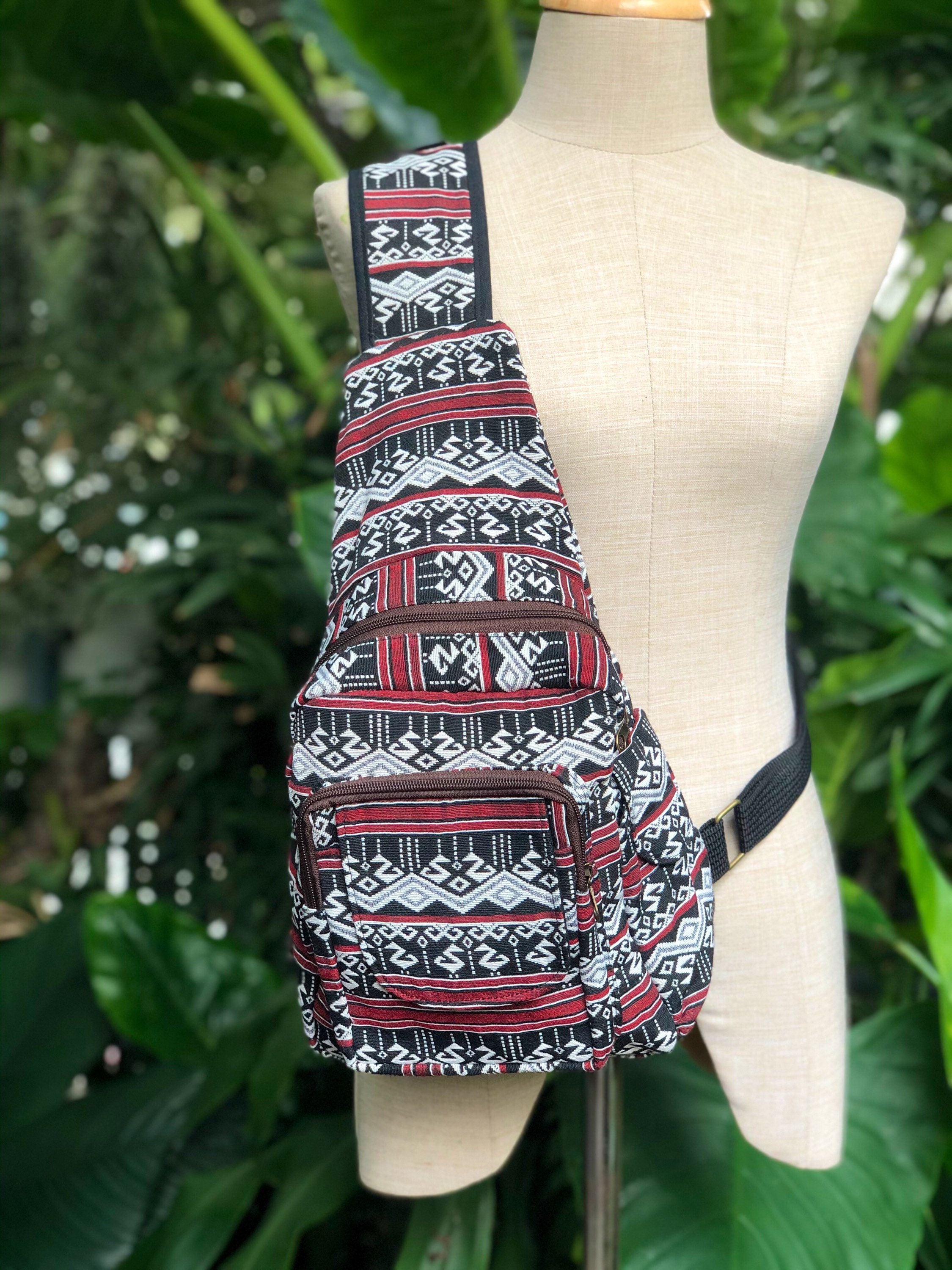 Handmade Sling Crossbody Shoulder Bag Bohemian Boho Style