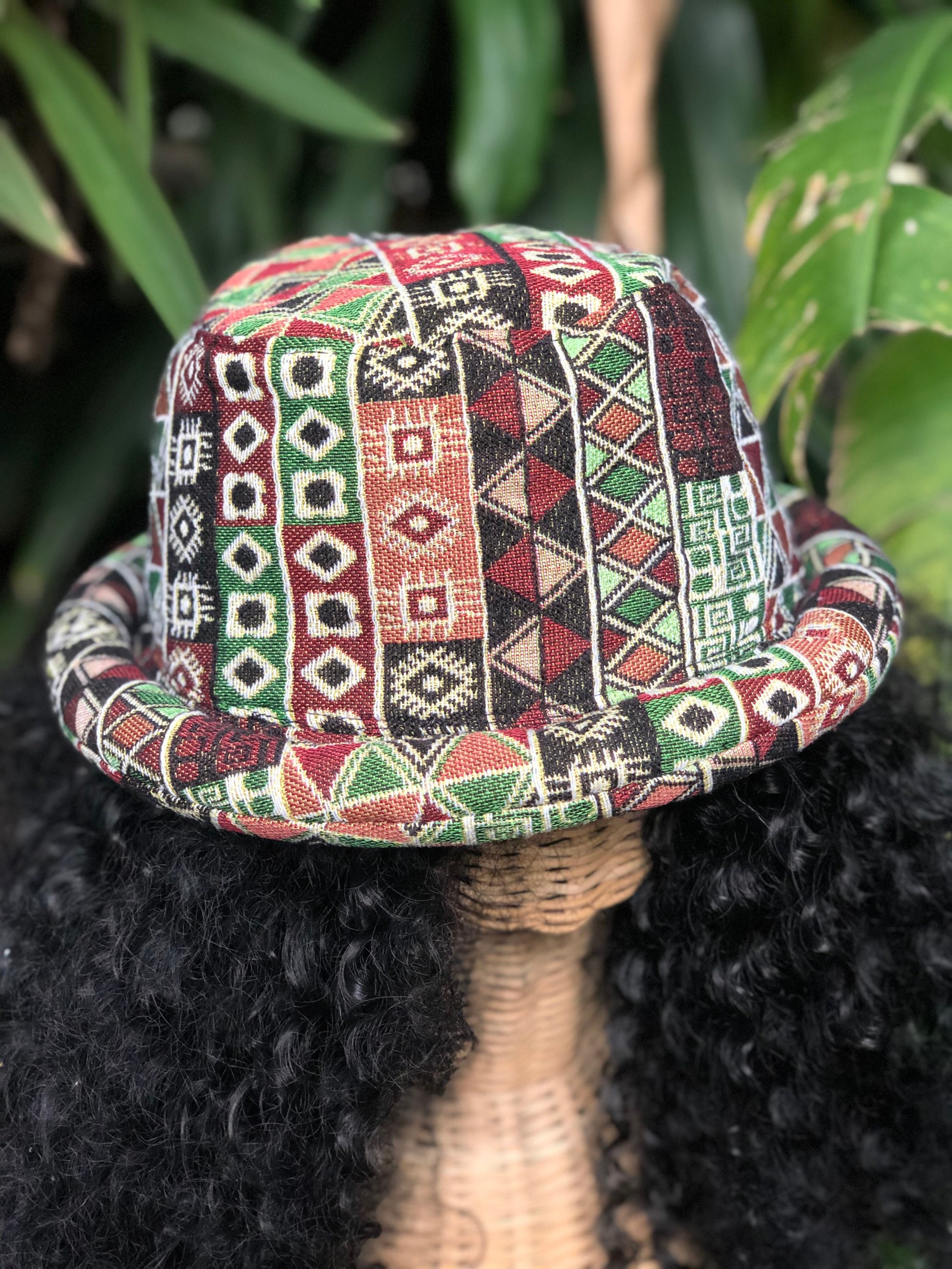 Products :: Tribal Cotton Hat Ethnic Bohemian Aztec Hippie style Roll brim  hat Festival Hat men Vegan Gypsy gift women Natural look Linen round hat -  The only Marketplace with a Soul