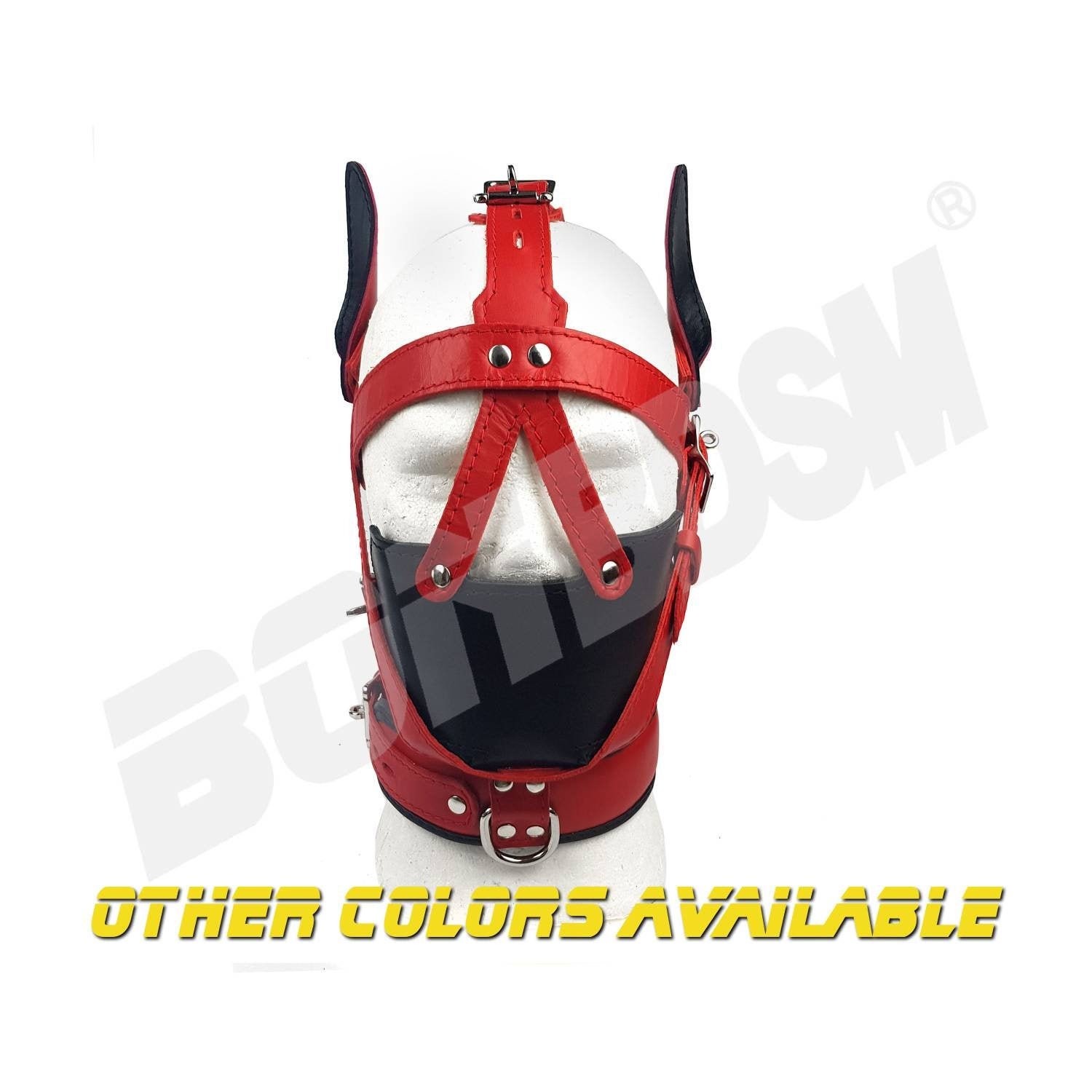 Products :: Leather Puppy Muzzle with a Removable Gag, Dog Pup hood mask,  Human Pup Play, BDSM fetish bondage, Head Gear Training Harness, Mature -  The only Marketplace with a Soul