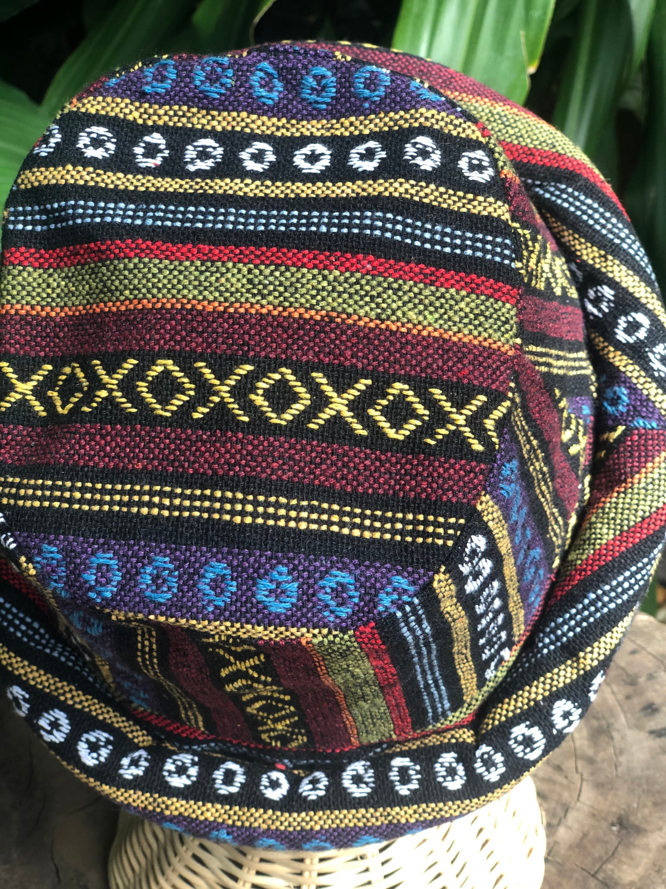 Products :: Cotton Boho Roll brim Hat Aztec hat Hippie Style Woven