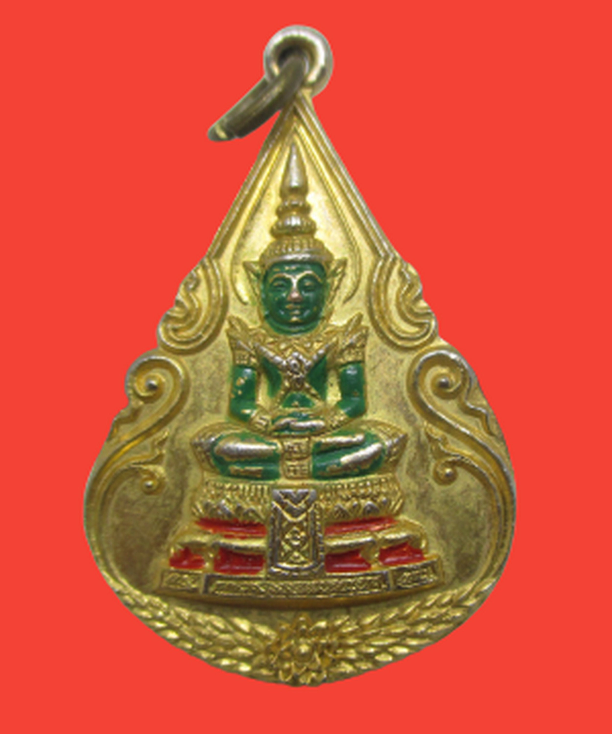 18K White Gold High-End Imperial Jadeite Jade Buddha Necklace with Dia –  Baikalla