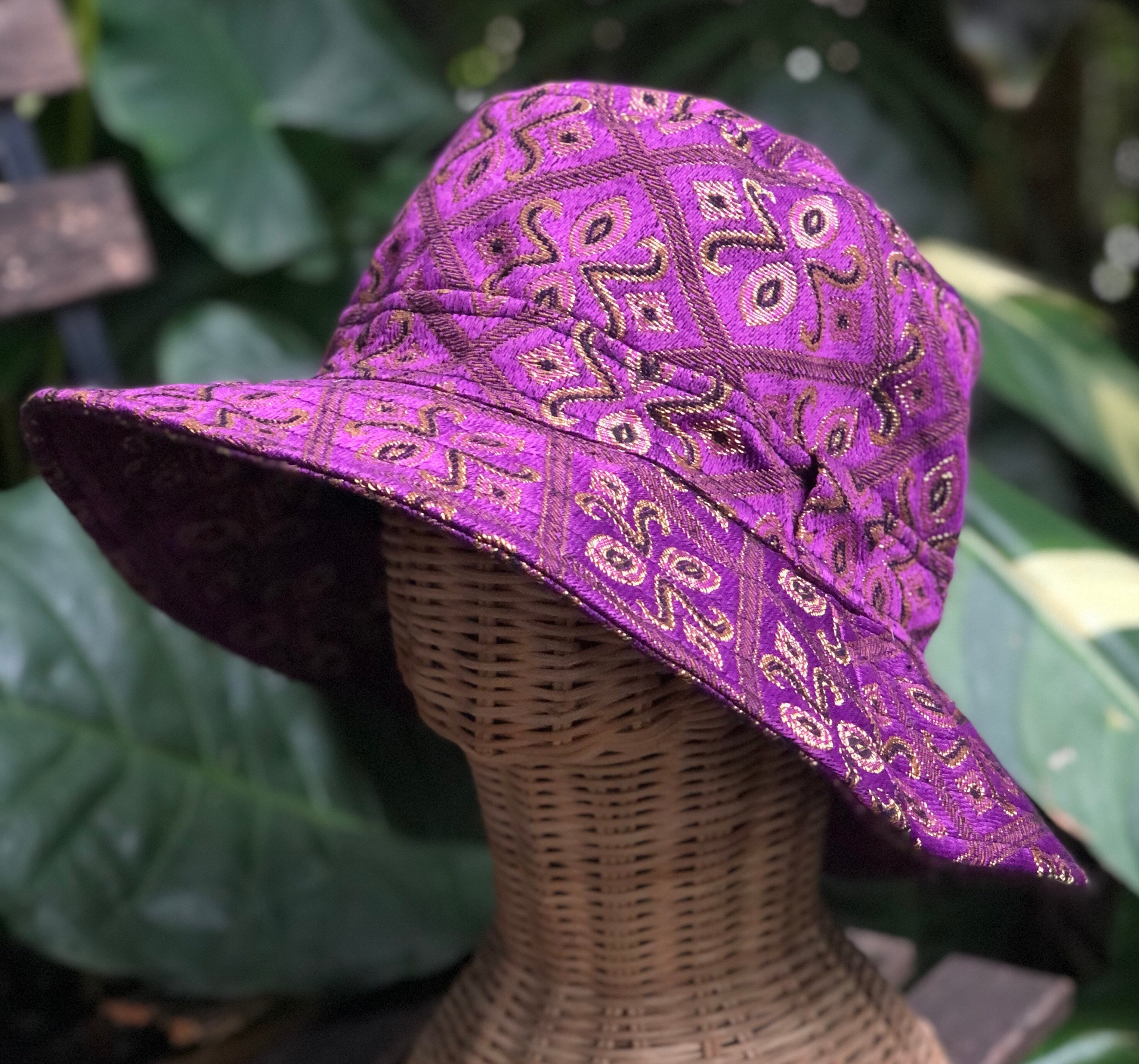 Purple Metallic Bucket Hat