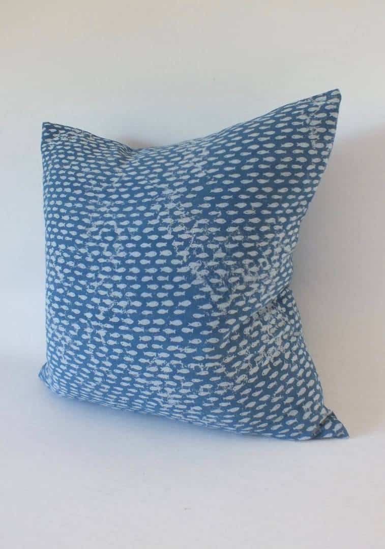 Two Decorative Pillows Soft Blue Pillow Cover Striped 