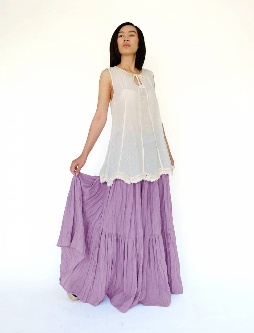 Tiered peasant cheap maxi skirt