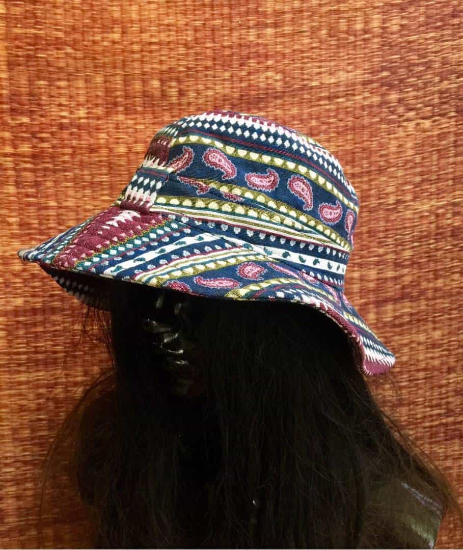 Paisley Boonie bucket Hat Sun Hat Tribal Aztec Ikat Style Funky Boho Hippie  Hipster Vegan men women Beach Fishing Hat Festival Napali Cotton - LaFactory