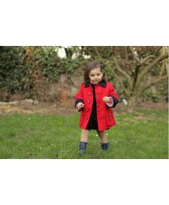 Michelle-Red wool car coat-