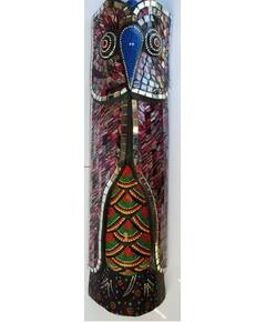 Aborigen Mask Owl with Green Mosaics beautifully hand-crafted-