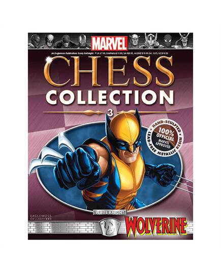 Marvel Chess Eaglemoss 03 WOLVERINE (WHITE KNIGHT)-