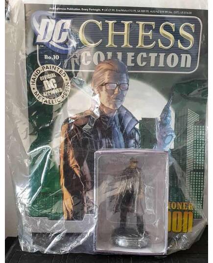 DC Chess Eaglemoss 10 Commissioner Gordon White pawn - new, blister sealed-