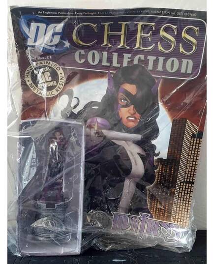 DC Chess Eaglemoss 21 Huntress white rook - new, blister sealed-