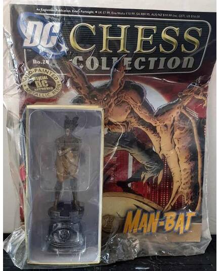 DC Chess Eaglemoss 24 Man-bat black rook - new, blister sealed-