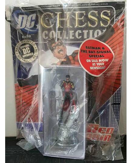 DC Chess Eaglemoss 20 Red Robin white knight-