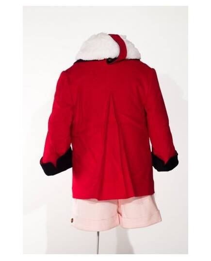 Michelle-Red wool car coat-