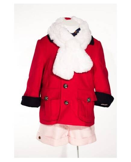 Michelle-Red wool car coat-