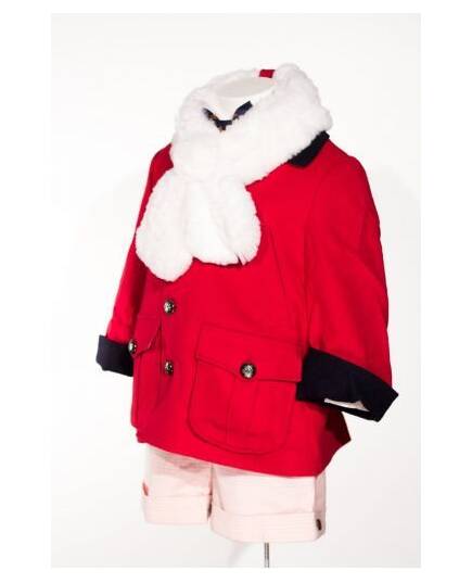 Michelle-Red wool car coat-