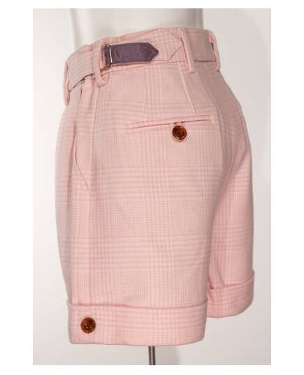 Suzanne-Pink wool shorts-