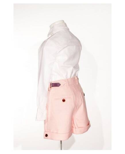 Suzanne-Pink wool shorts-