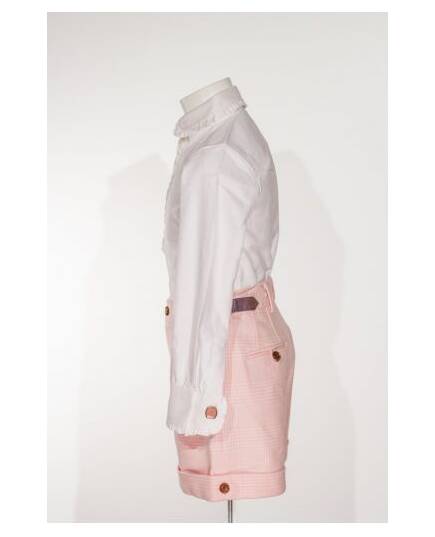 Suzanne-Pink wool shorts-