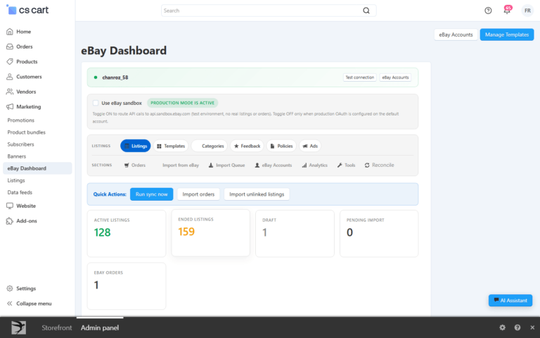 eBay Pro pour CS-Cart