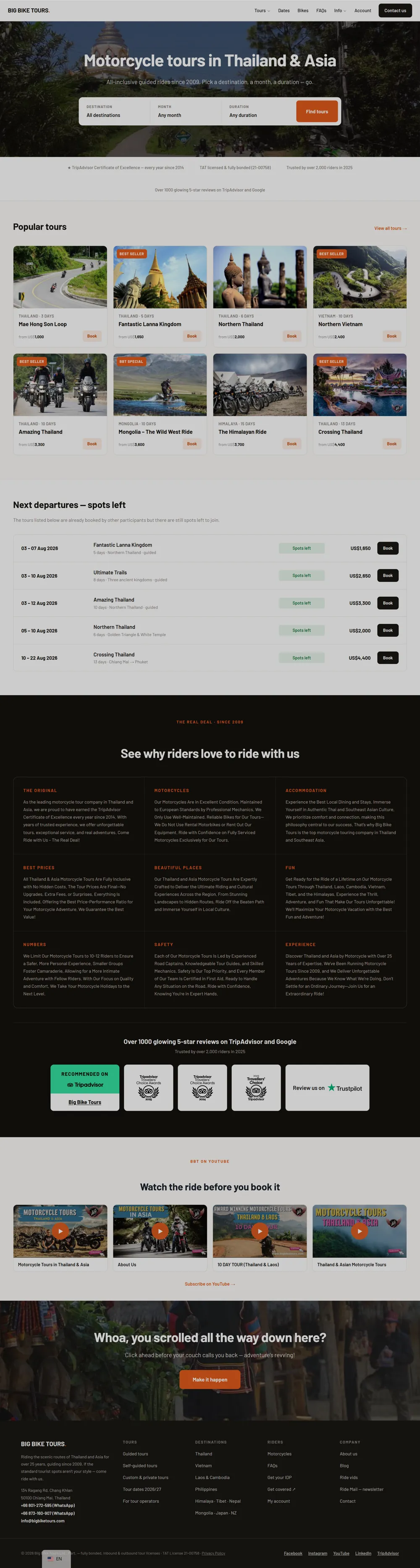 Page complete du site