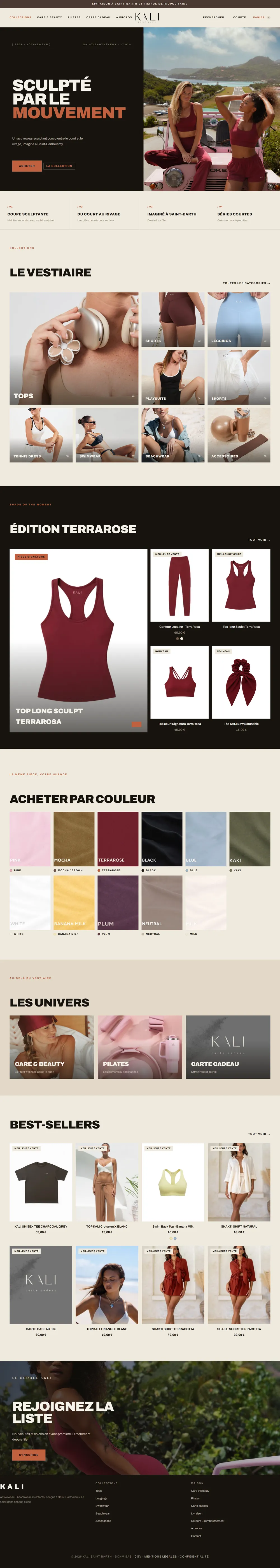 Page complete du site