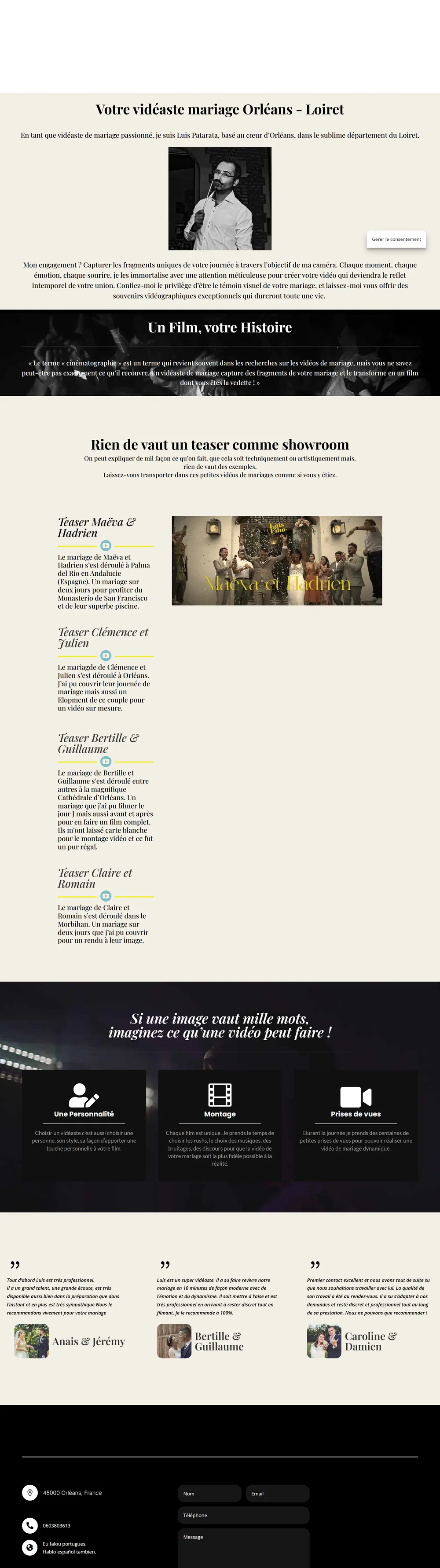 Page complete du site