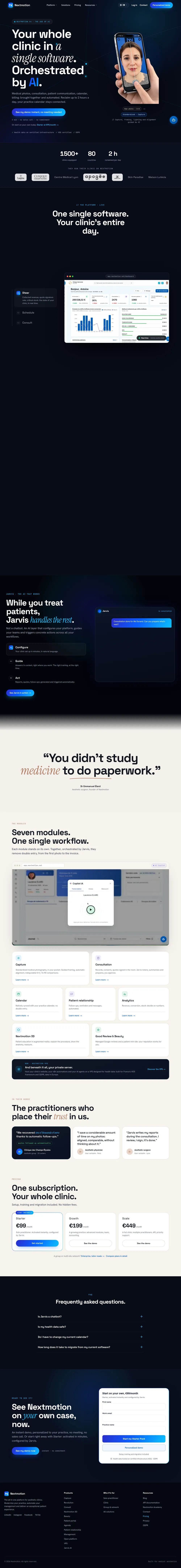 Page complete du site